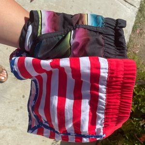 Hurley board shorts.